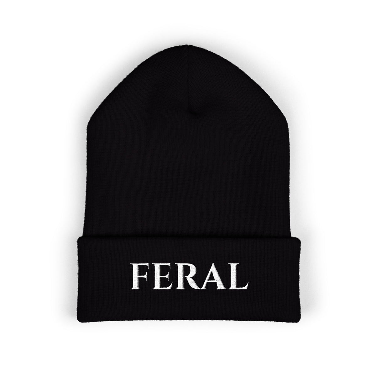 Feral Embroidered Cuffed Beanie