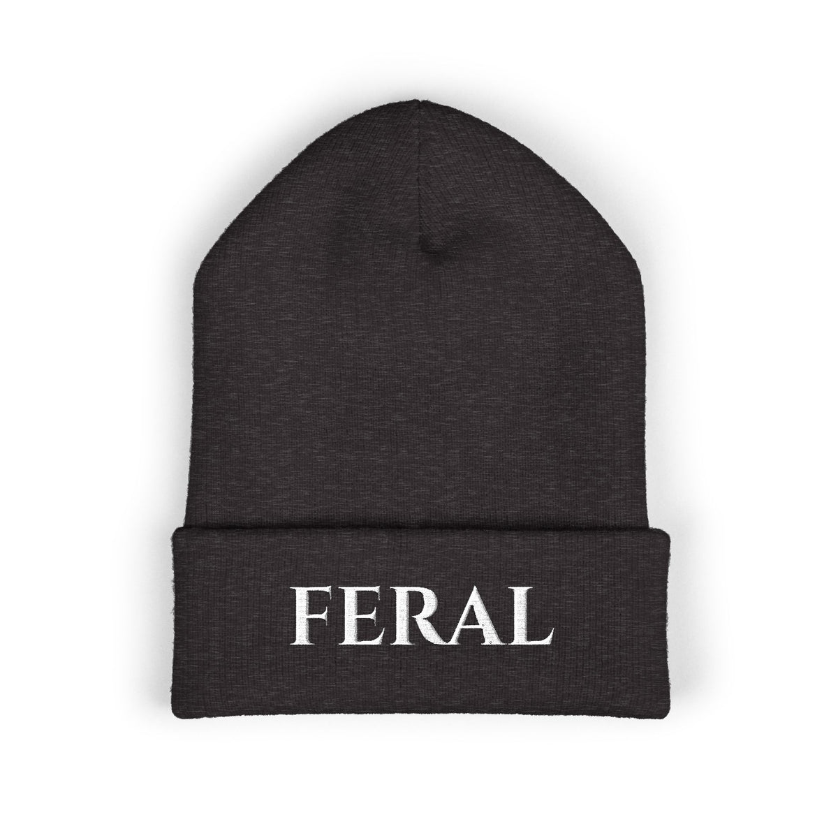Feral Embroidered Cuffed Beanie