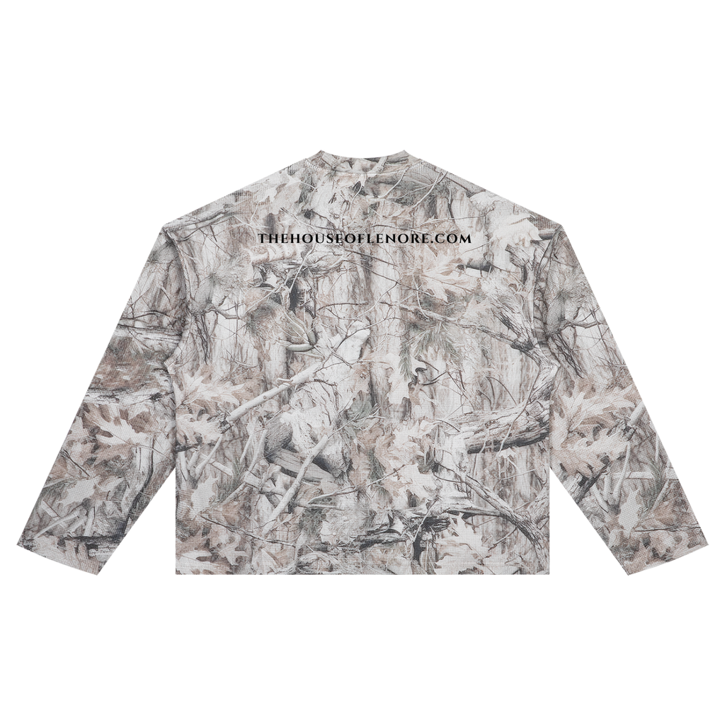 FERAL Camo Waffle Long Sleeve Oversized T-Shirt