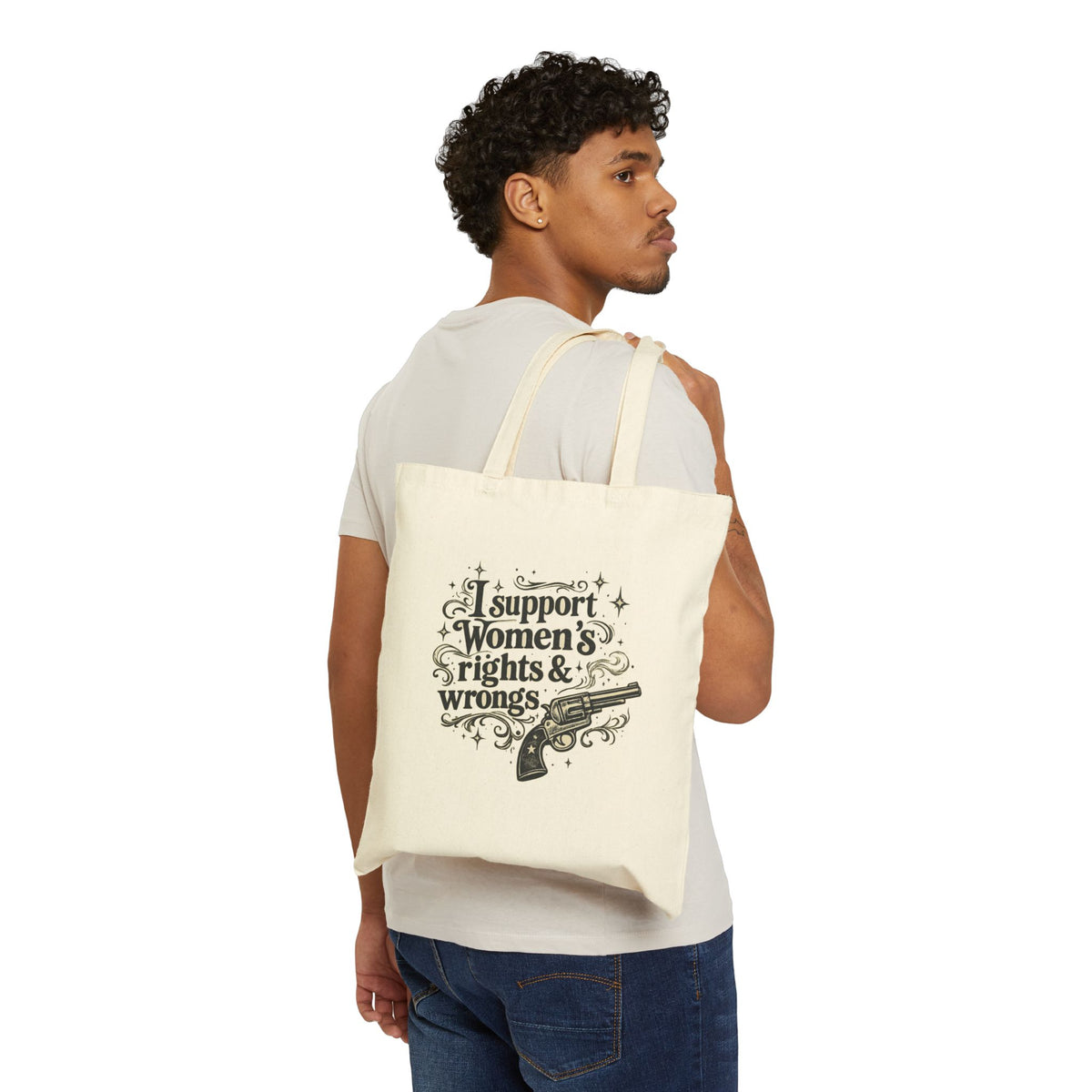 I Support Women's Rights & Wrongs Canvas Tote Bag
