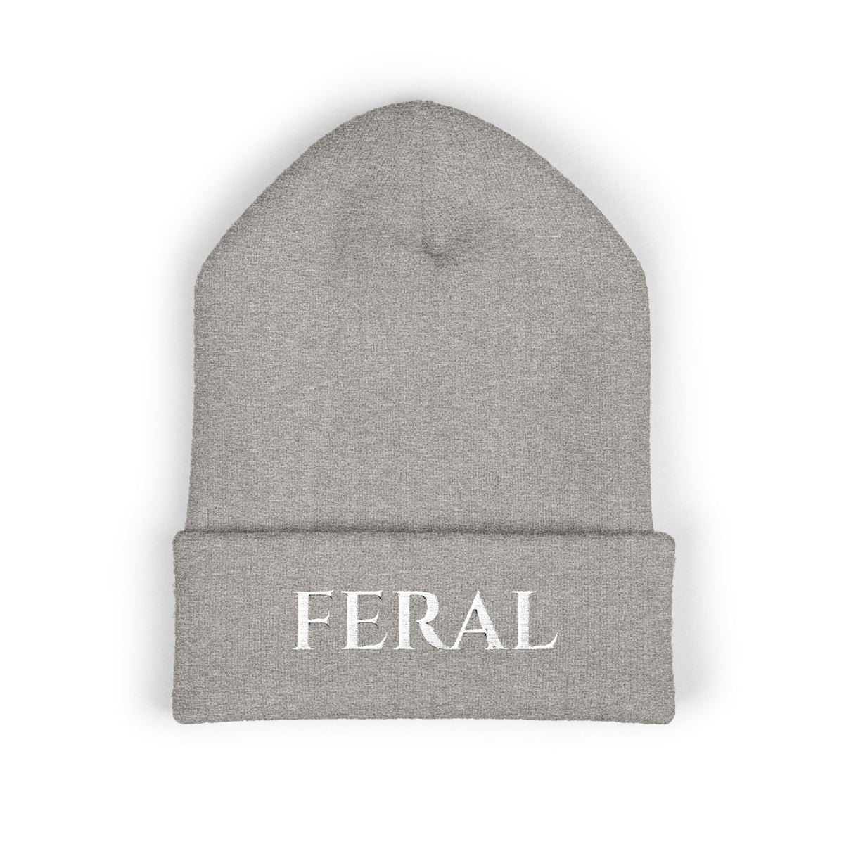 Feral Embroidered Cuffed Beanie