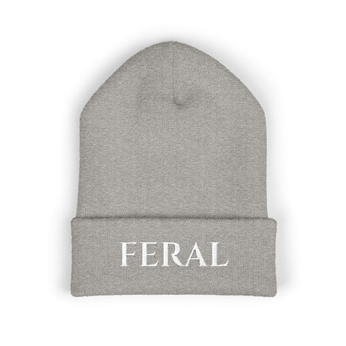 Feral Embroidered Cuffed Beanie