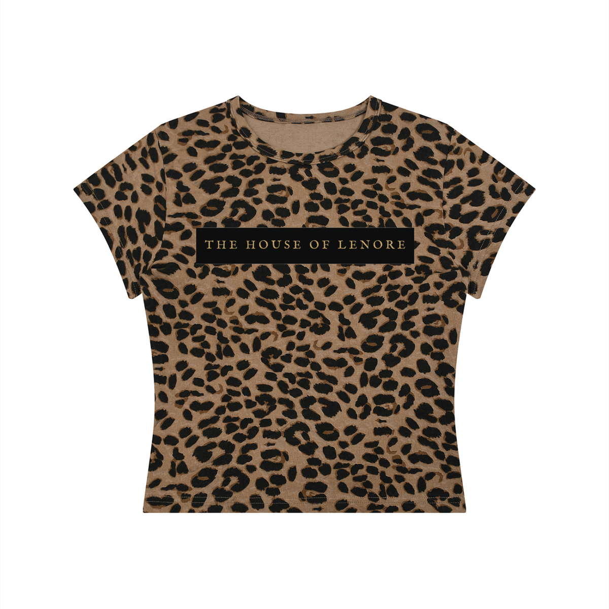 Women’s Leopard Print Crop T-Shirt