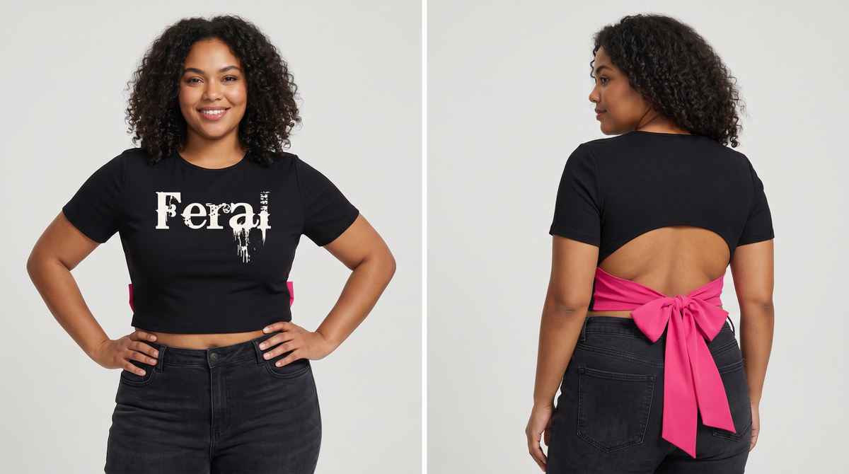 House of Lenore Feral Bow Back Top