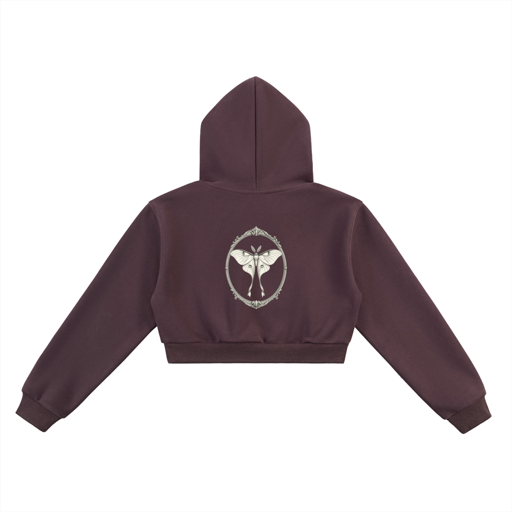 Fall House of Lenore Moth Crop Hoodie